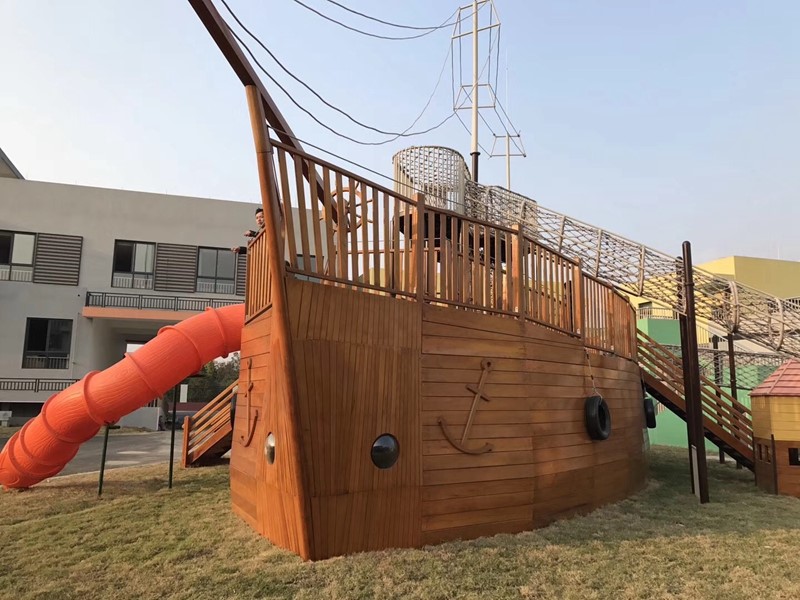 wooden play gym garden